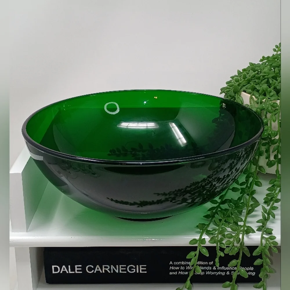 Green Glass Bowl